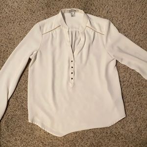 Off White Blouse w/ Gold Trim Size S